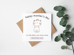 Happy Mother's Day To The Best Cat Mum Ever Card