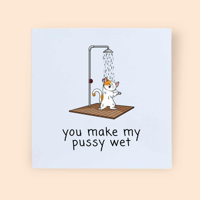 You Make My Pussy Wet Greetings Card