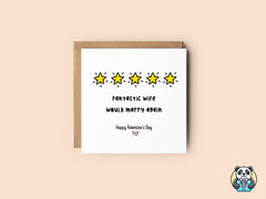 Fantastic Wife - Would Marry Again Valentine's Day Card - The Gifted Panda