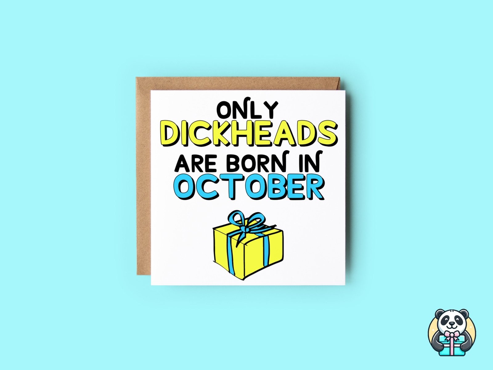 Only XXX Are Born XXX - Present Design - Greetings Card - The Gifted Panda