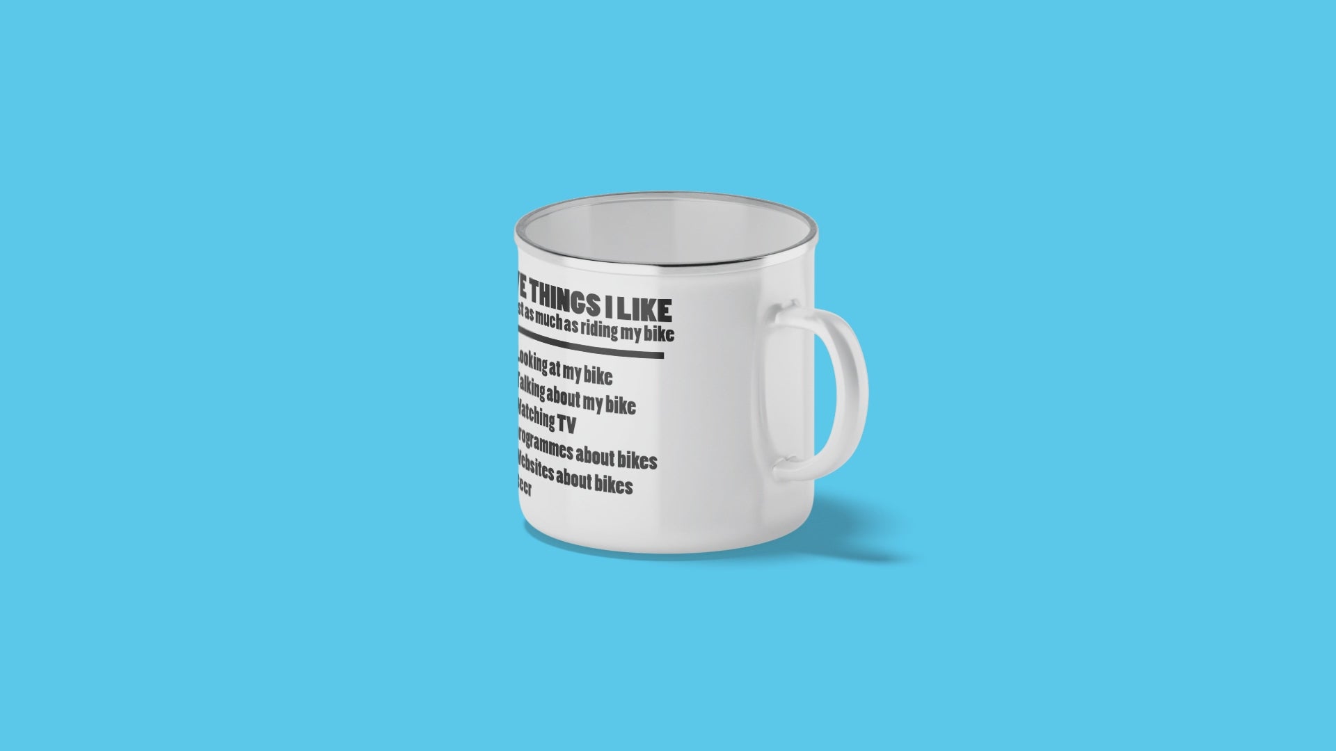 5 Things About My Bike Enamel Mug