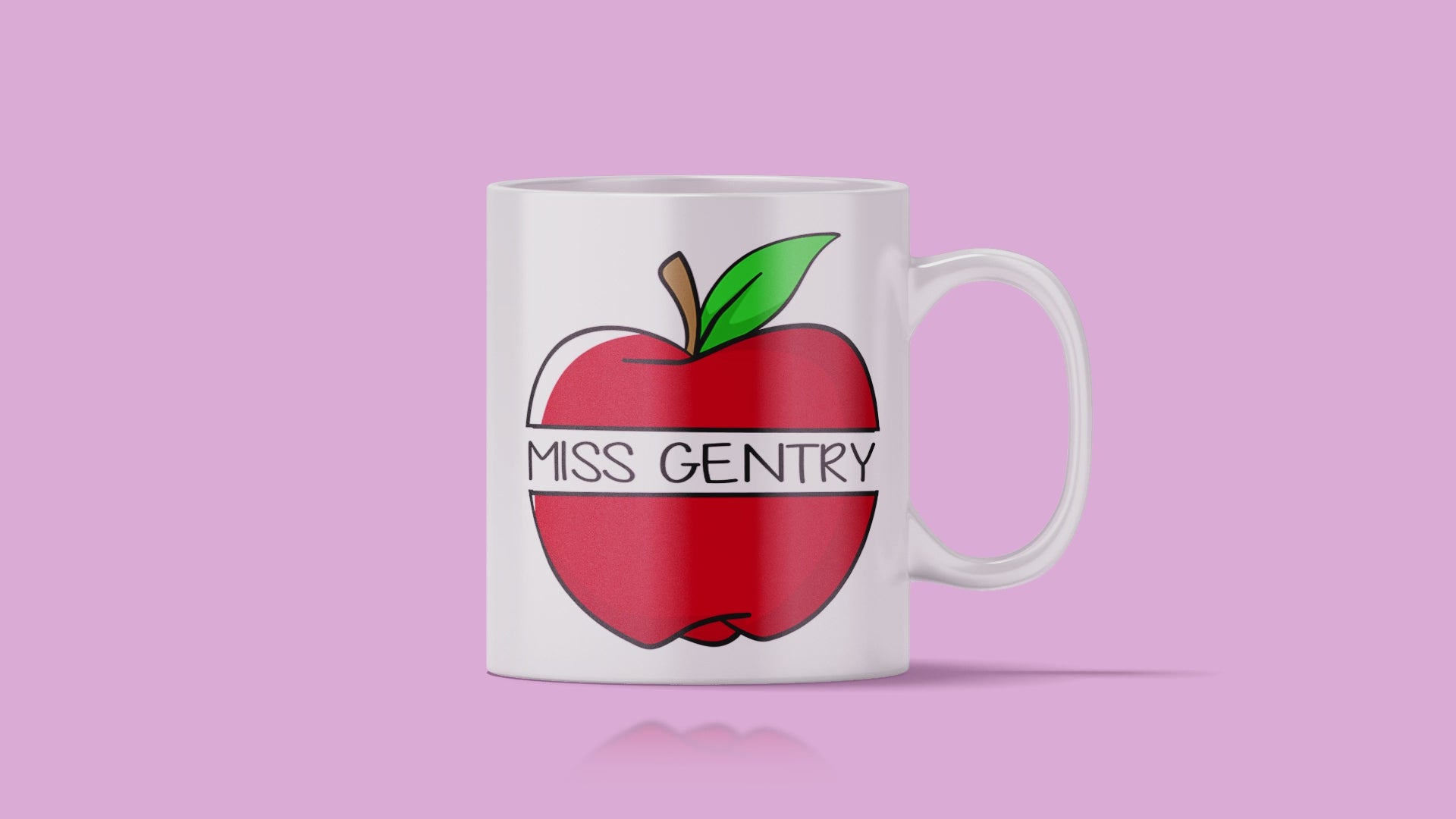 Personalised Thank You Teacher Apple Mug