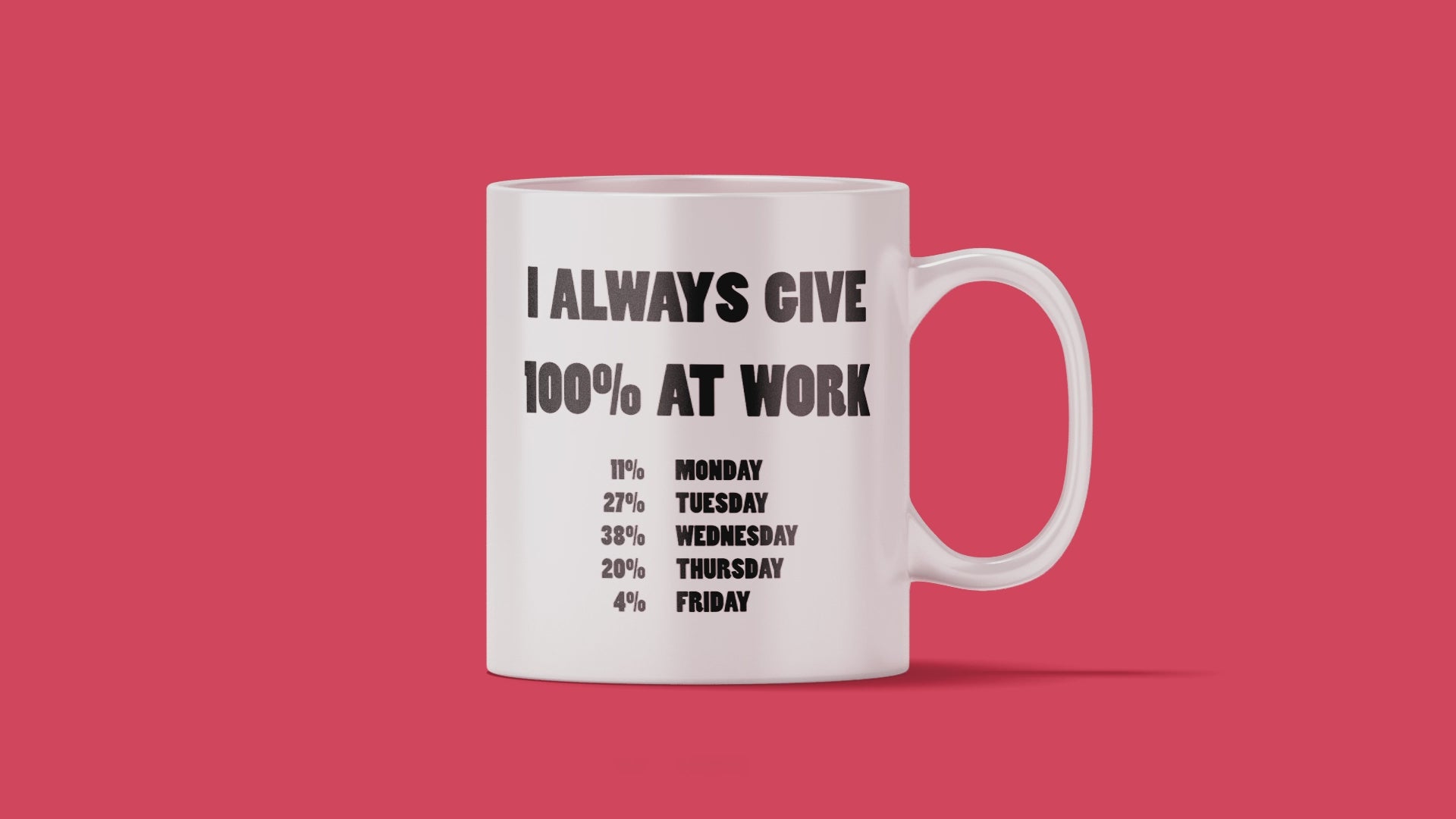 I Always Give 100% At Work Mug