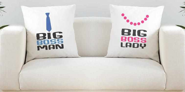 Big Boss Lady/Man Super Soft White Cushion - The Gifted Panda