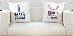 Big Boss Lady/Man Super Soft White Cushion - The Gifted Panda