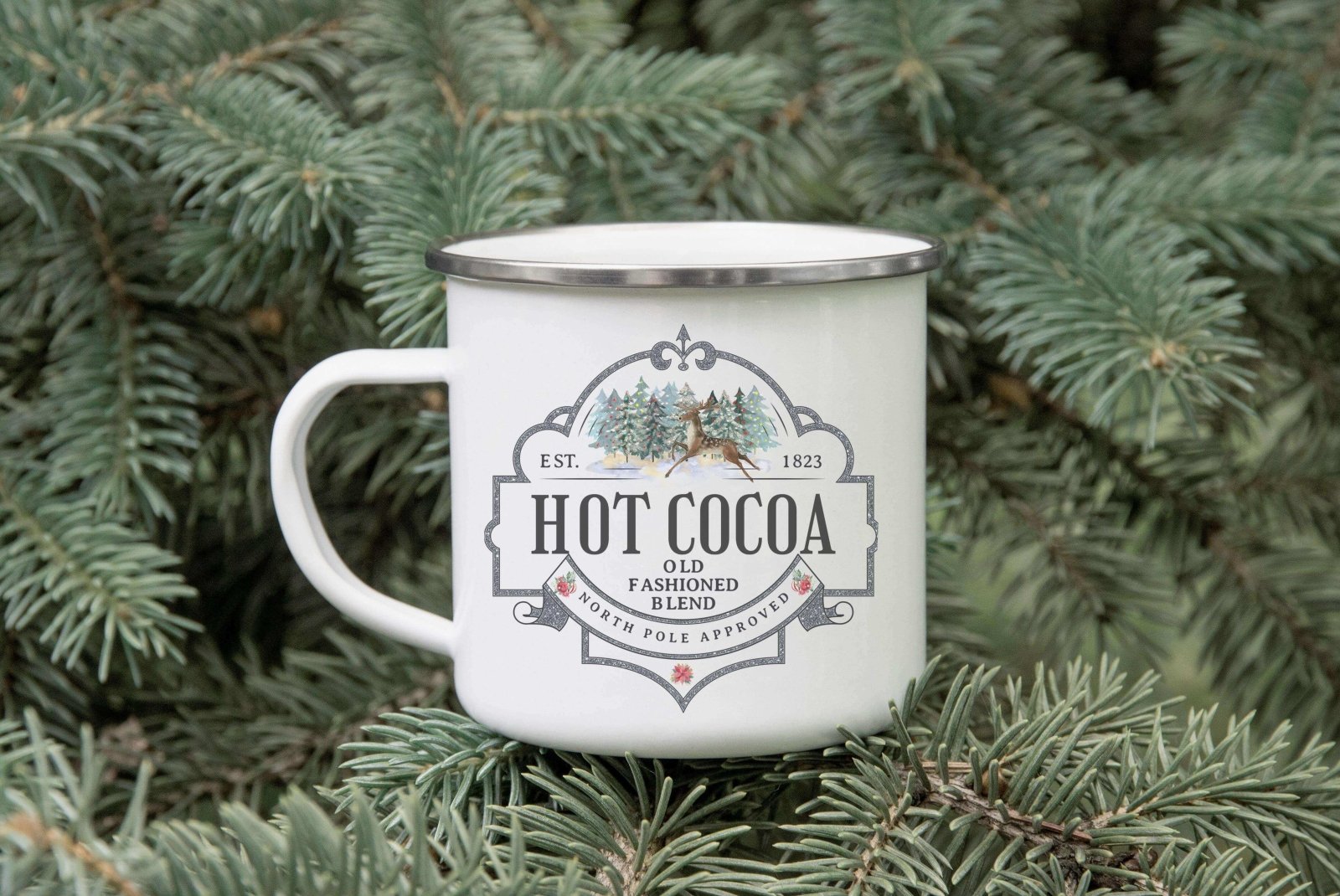 Christmas Drink Enamel Mug - The Gifted Panda