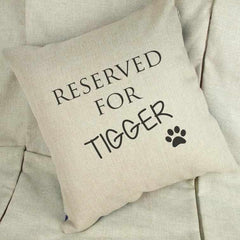 Personalised Reserved For Pet Linen Cushion Cover - The Gifted Panda