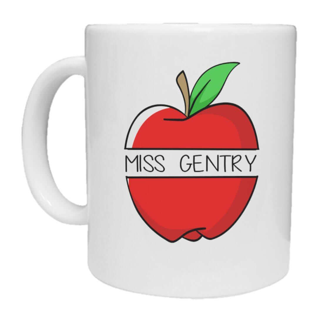 Personalised Thank You Teacher Apple Mug - The Gifted Panda
